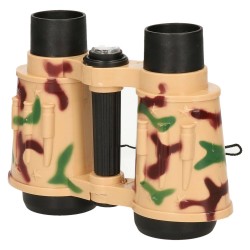 Kinder speelgoed verrekijker leger camouflage bruin 15 cm - Verrekijkers